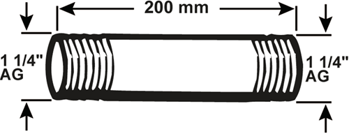Cornat Galva-Rohrnippel mm 5 4 200 mm (530) – vfb5305420