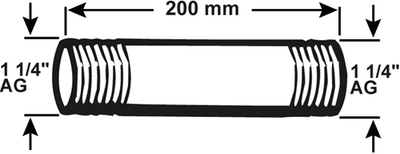 Cornat Galva-Rohrnippel mm 5 4 200 mm (530) – vfb5305420