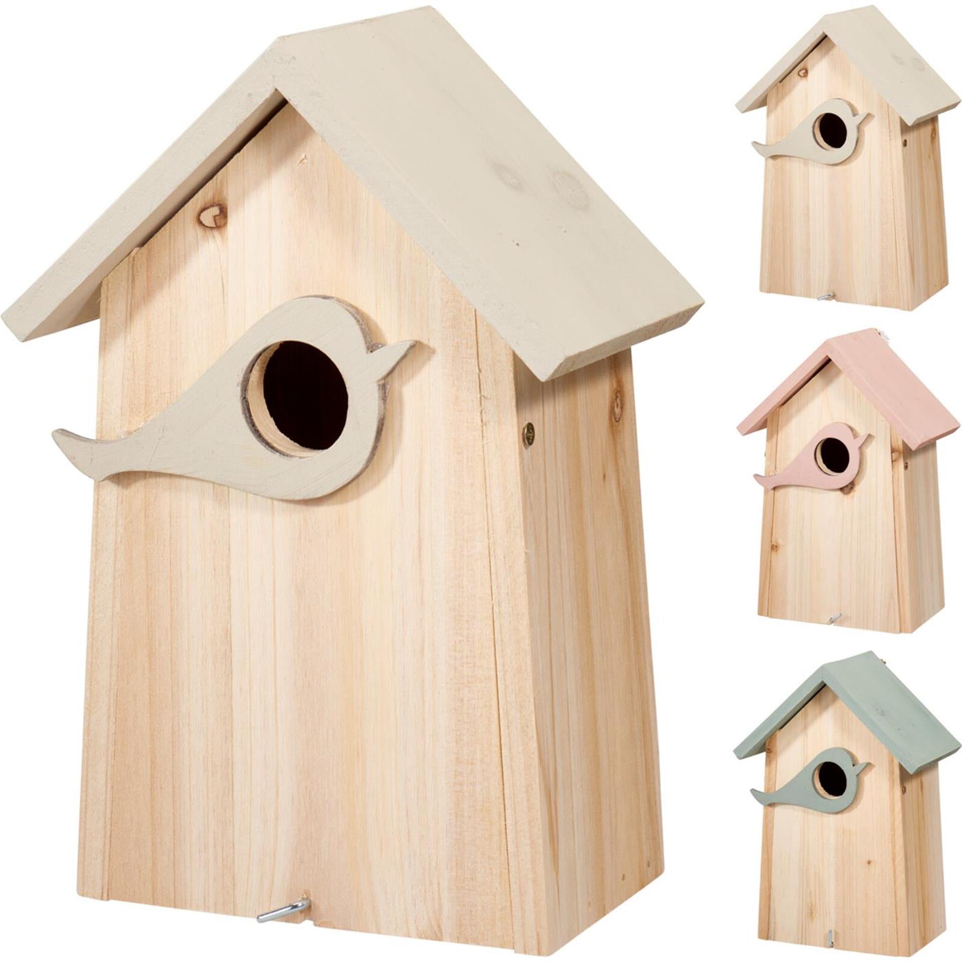 Pro Garten-Vogelhaus aus Holz, 16 x 10 x 23 cm