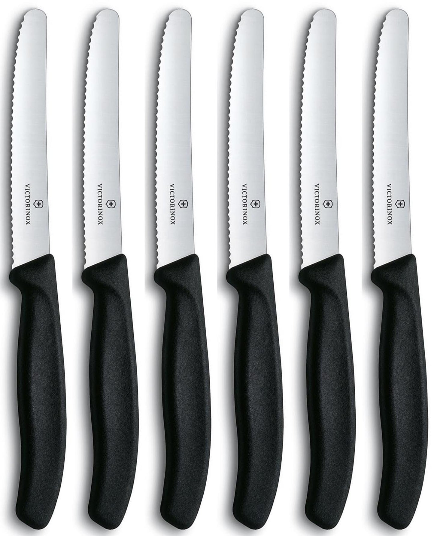 Victorinox Tafelmesser mit Wellenschliff, 6 Stück.