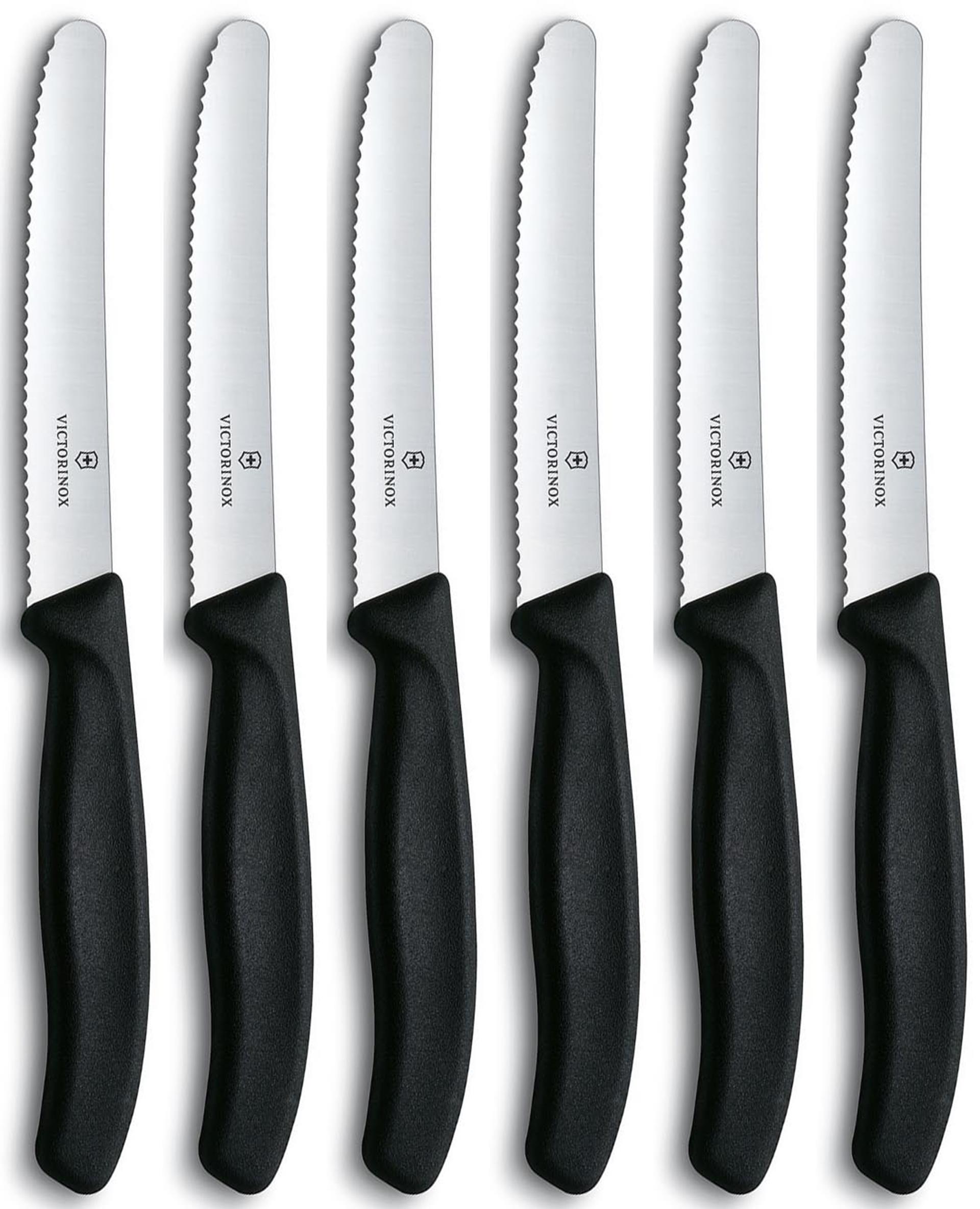 Victorinox Tafelmesser mit Wellenschliff, 6 Stück.