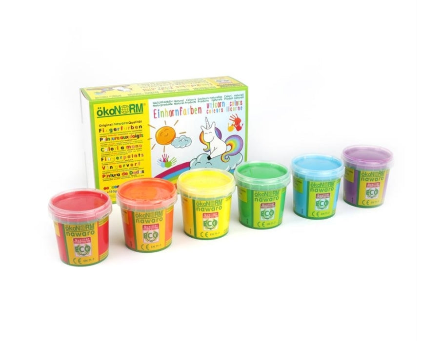 Ökonorm Fingerfarbe Einhorn 6 Stücke