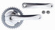 Vinty Kurbelgarnitur 38t ⅛ 170mm JIS Aluminium Silber