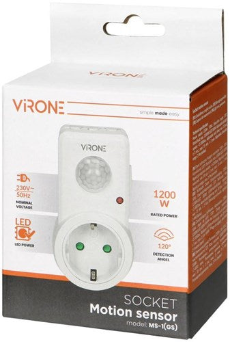 Virone Bewegungsmelder-Steckdose Modell weiß - 3900340