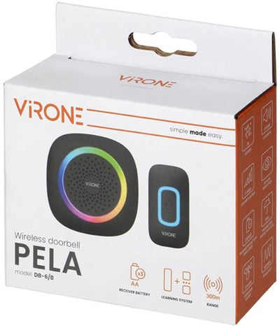Virone Funk-Türklingel-Set 300 m schwarz + RGB – 8415500