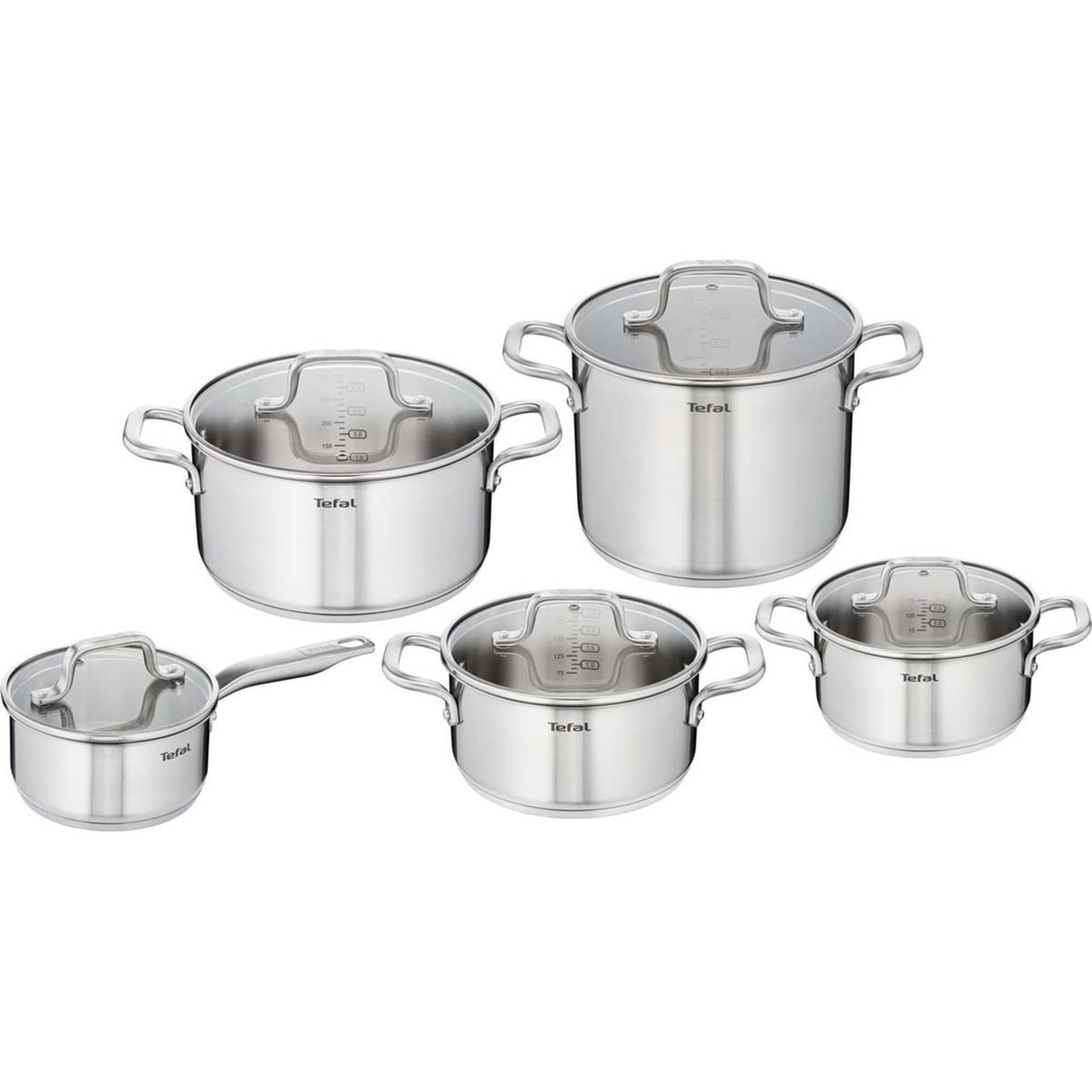 Tefal Cookware Tefal Virtuoso Pannet Set 10-teiliger Edelstahl
