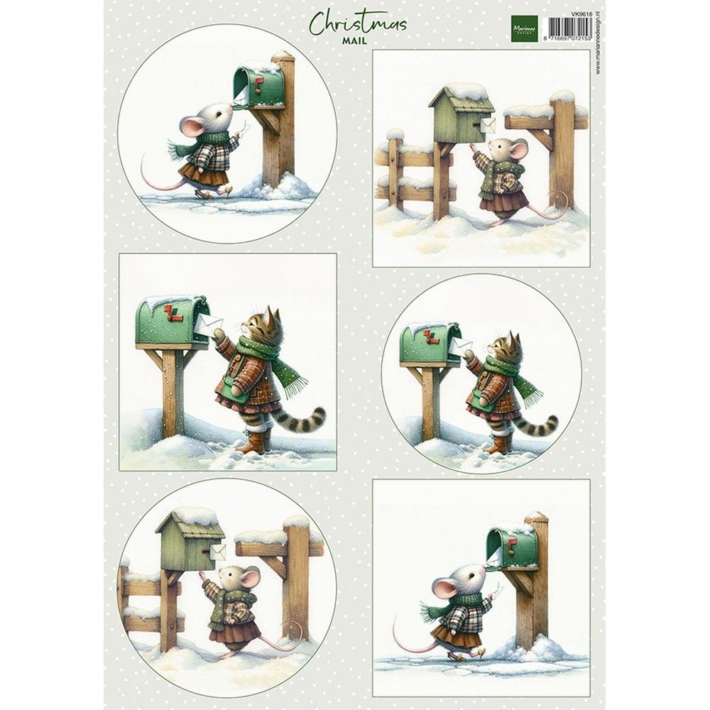 Marianne Design • Bastelbogen Weihnachtspost