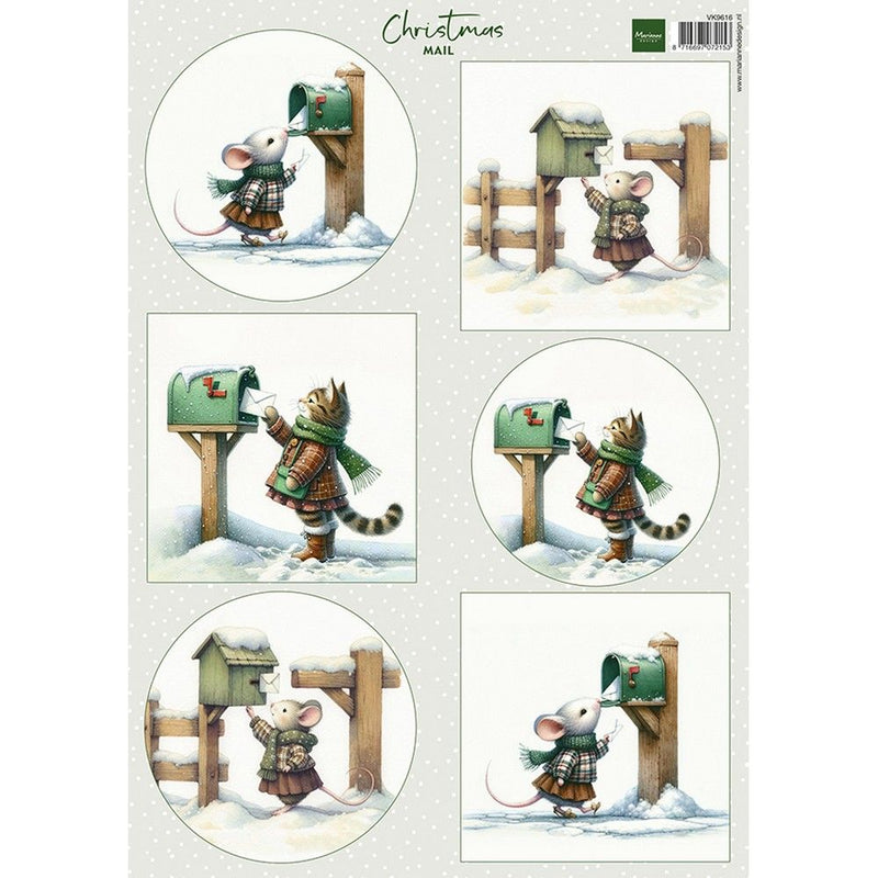 Marianne Design • Bastelbogen Weihnachtspost
