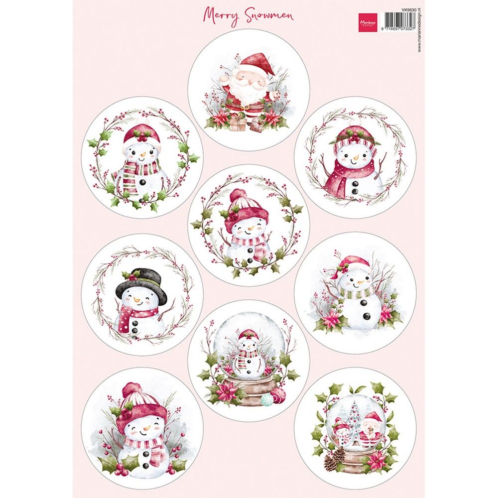 Marianne Design • Ausschneidebogen fröhliche Schneemänner