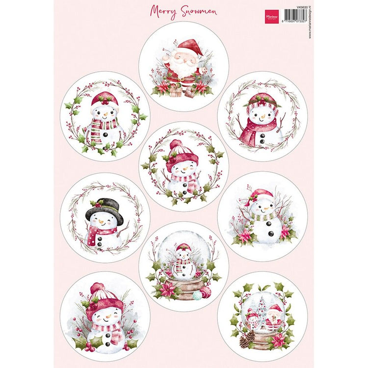 Marianne Design • Ausschneidebogen fröhliche Schneemänner