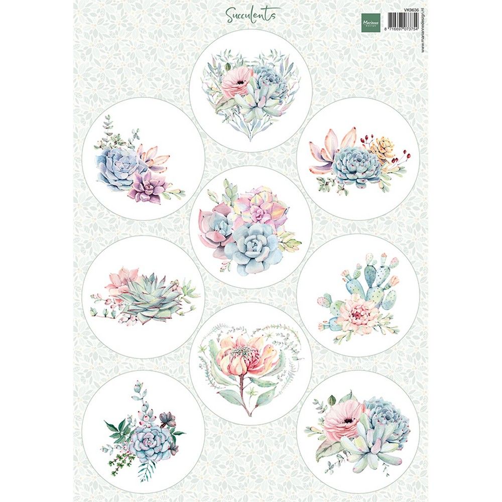 Marianne Design • Sukkulenten aus gestanztem Blatt
