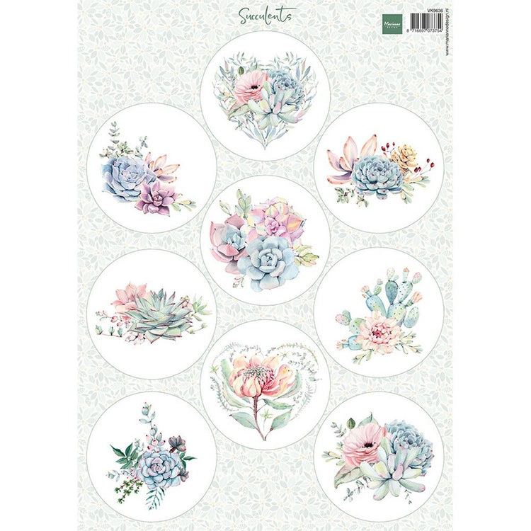 Marianne Design • Sukkulenten aus gestanztem Blatt