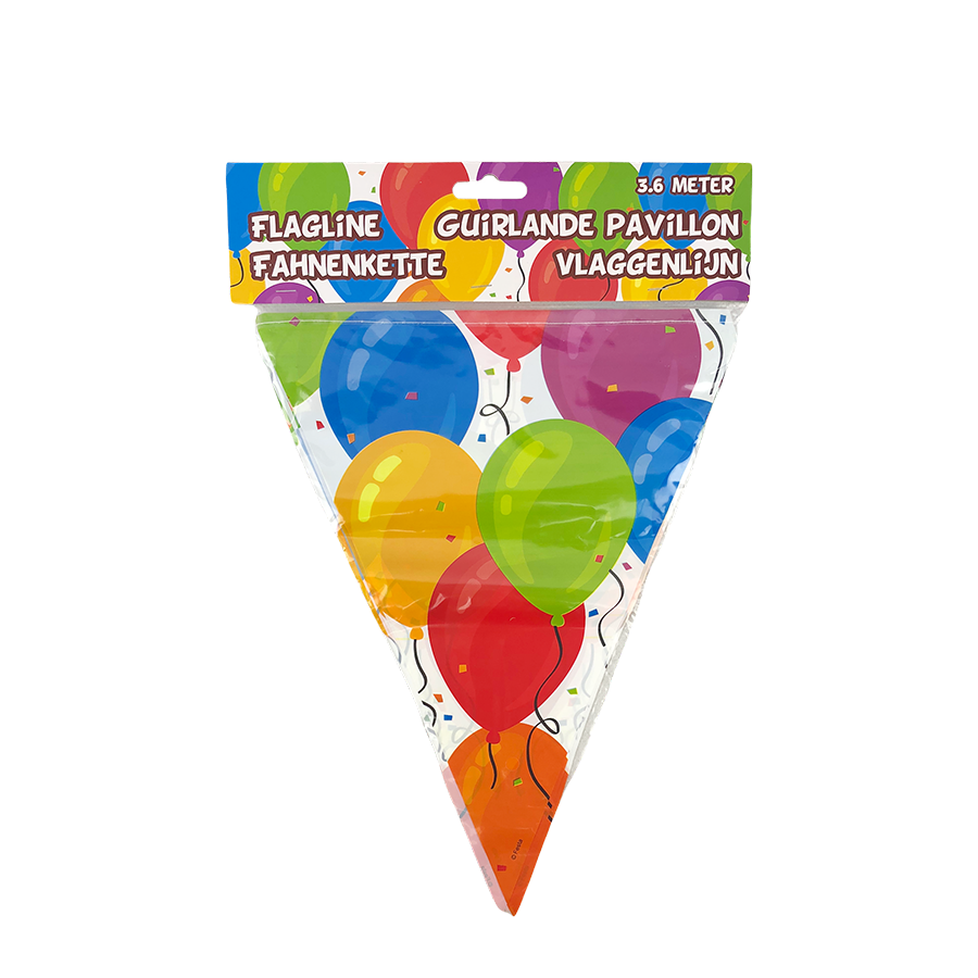 Wimpelkette „Happy Birthday“-Ballon 360 cm