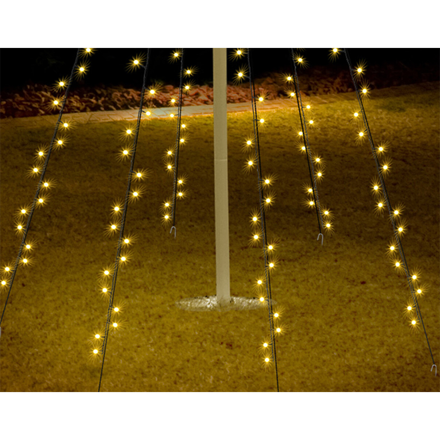 Fahnenmastbeleuchtung warmweiß 120 LEDs 120cm