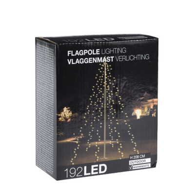 Ambiente Ambiente Weihnachtslichter für Fahnenmast mit 192 LEDs 208 cm