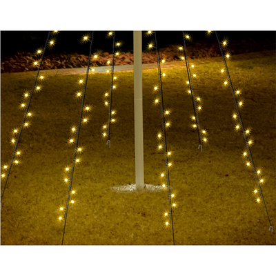 Ambiente Ambiente Weihnachtslichter für Fahnenmast mit 192 LEDs 208 cm
