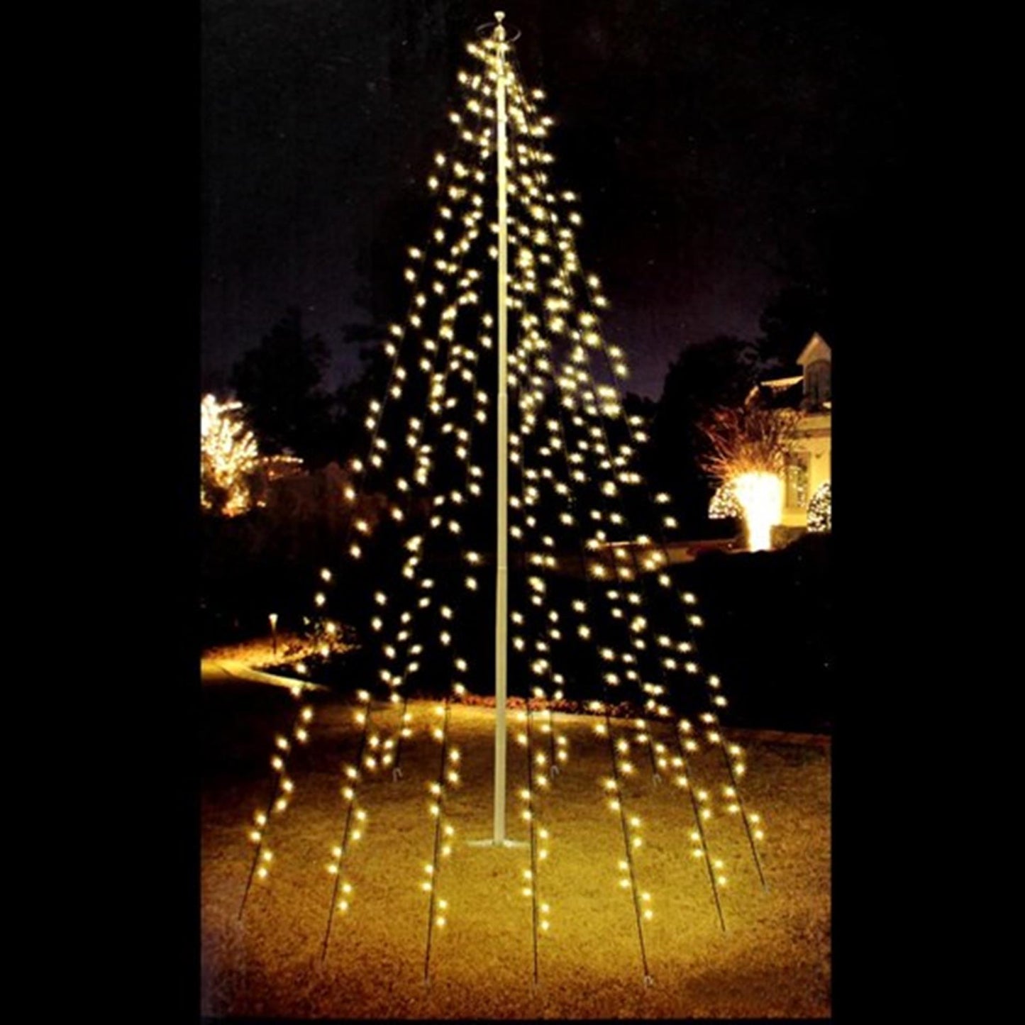 Home-Styling-Fahnenmastbeleuchtung, Weihnachtsbaumform, 8 m