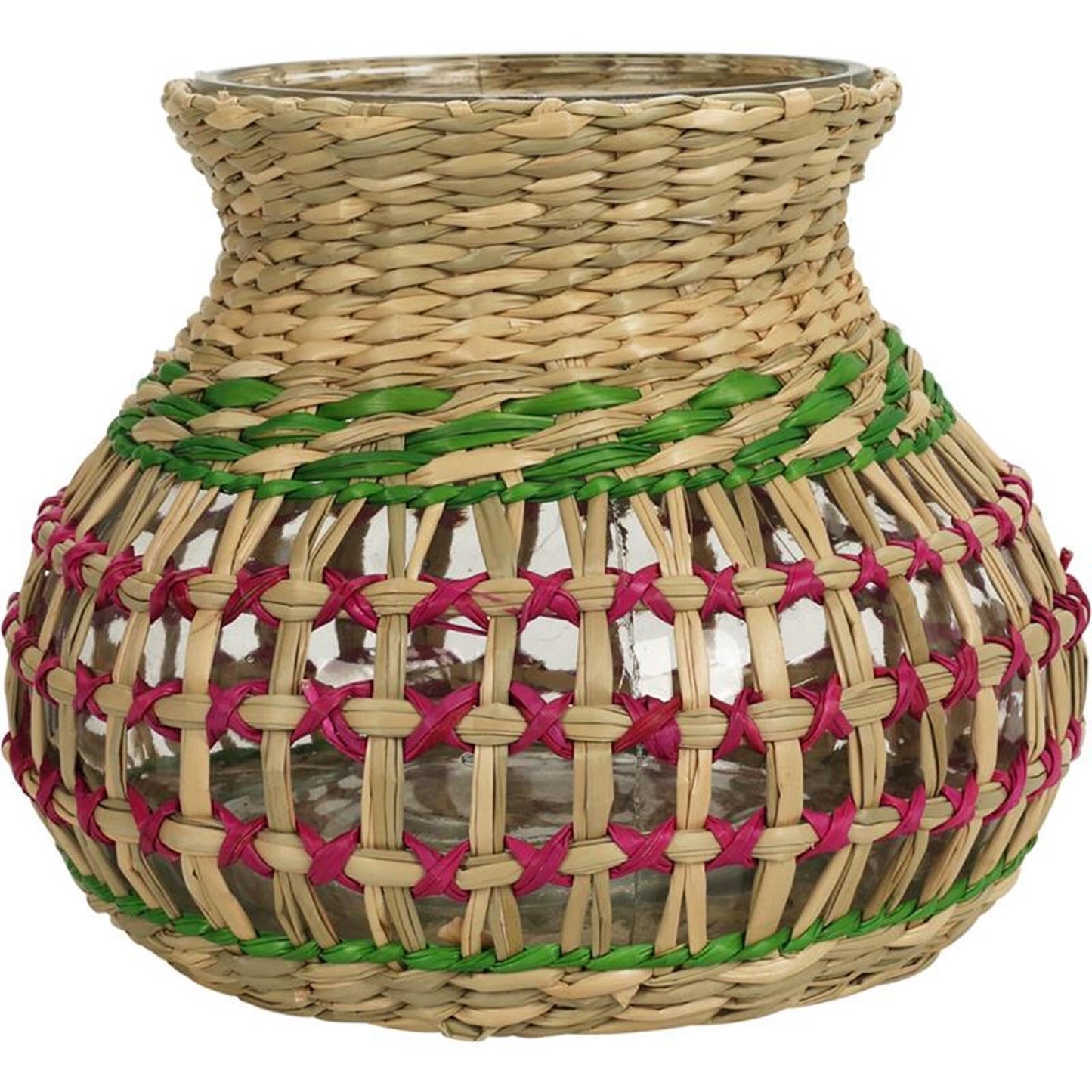 Cozydecor Vasenlaterne mit Seegras H15cm