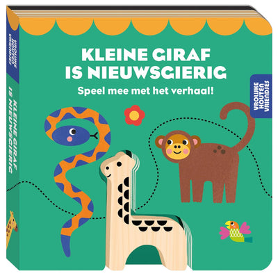 Bilderbücher Fröhlicher Freund aus Holz – kleine Giraffe
