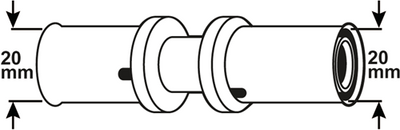 Cornat Presskupplung 20x20mm 10 Stück ms-a2 - vrptp500655n