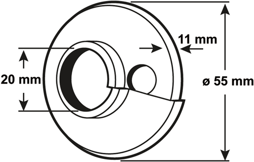 Cornat VRS-Rosette 20 mm Kunststoff 2 Stück mit - VRS661211