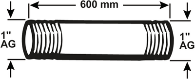 Cornat Galvarohr mm 1'' 600mm (530) - vzs530160