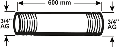 Cornat Galva-Rohr mm 3 4 600 mm (530) – vzs5303460