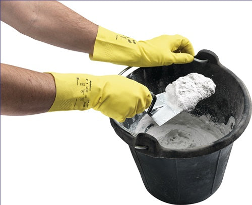 Ansell Chemikalienhandschuh | Größe 9,5-10 gelb PSA Kategorie I | 12 Paare – 87-190-9,5-10 87-190-9,5-10