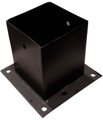 Waelbers Pfostenhalter auf Platte 91 mm schwarz – 1 Stück – 428327,99