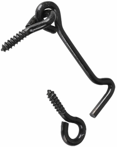 Waelbers Windhaken L=100mm schwarz + separate Öse - 25 Stück - 409057.09