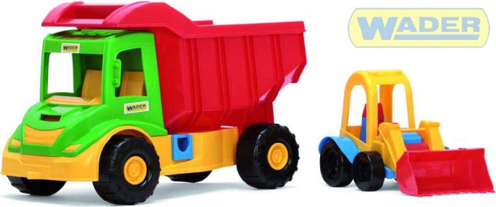 Wader KiepWagen 38 cm + Schaufel 24 cm Sandbox Toys Beach Spielzeug