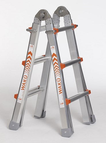 Waku professionelle Teleskop-Klappleiter 4x3 Stufen Waku - 1413800100
