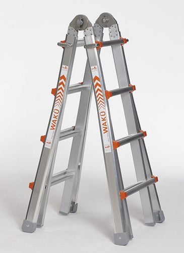 Waku professionelle Teleskop-Klappleiter 4x4 Stufen Waku - 1413800101