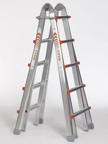 Waku professionelle Teleskop-Klappleiter 4x5 Stufen Waku - 1413800102