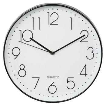 Hama Wanduhr Eleganz Ø 30 cm Schallarm Arm Schwarz Weiß