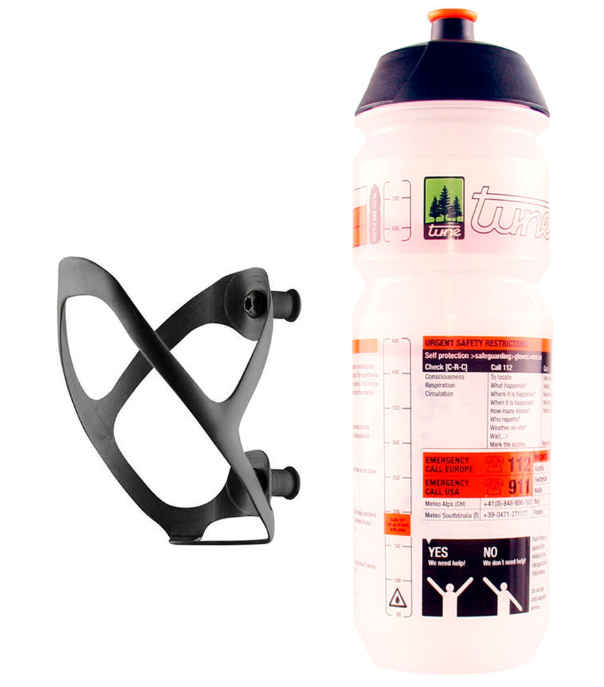 Tune Flaschenhalter Wasserträger 2.0 Carbon + Flasche 750ml