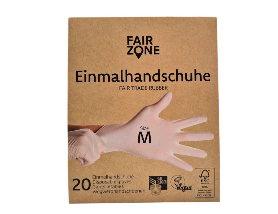 Fairzone Latex Einweghandschuhe Größe M 20 St.