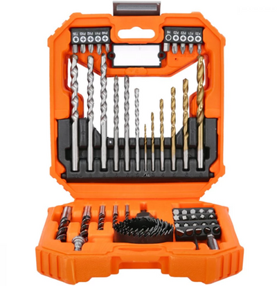 Wellcut wc-db56 Bitbohrer- und Lochsägen-Set | 56-teilig | im Aufbewahrungskoffer - wc-db56