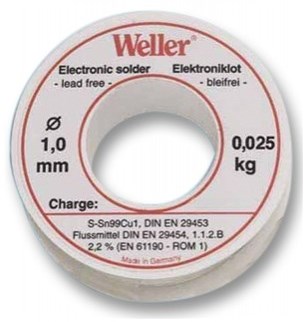 Weller Lötmittel -Blei -freie EL99 1mm 100gr
