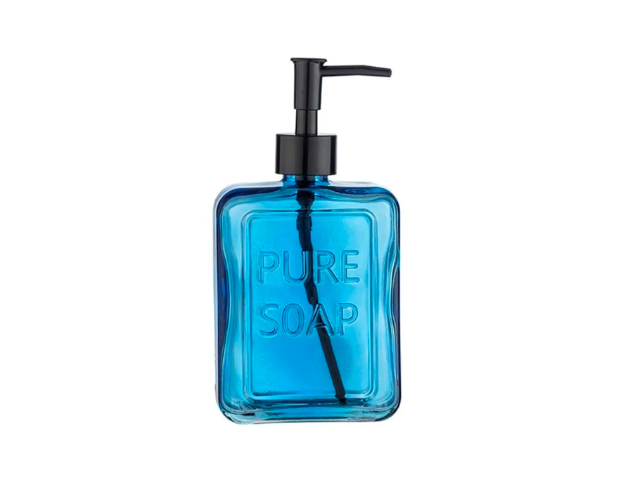 Wenko Seifenpumpe Glas Blau 550 ml