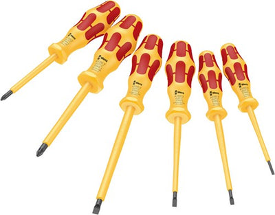 Wera 1060 i 1065 i 6 VDE 1000 V isolierter Schraubendrehersatz Kraftform VDE, 6-teilig – 05051576001