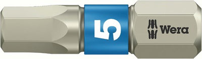 Wera 3840 1 ts Bits Sechskant, Edelstahl, Hex-Plus, 6,0 x 25 mm – 1 Stück(e) – 05071076001