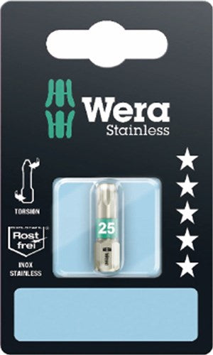 Wera 3867 1 ts sb Torx®-Bits, Edelstahl, tx 25 x 25 mm – 1 Stück – 05073623001