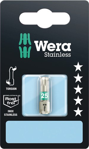Wera 3867 1 ts sb Torx®-Bits, Edelstahl, tx 25 x 25 mm – 1 Stück – 05073623001