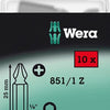 Wera 851 1 Z-Bits Phillips, PH 2 x 25 mm (10 Bits pro Box) – 1 Stück – 05072401001