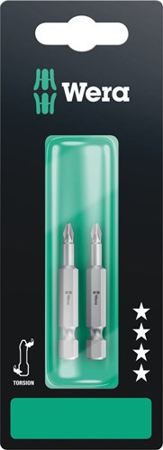 Wera 851 4 TZ Bits Phillips, PH 1 x 50 mm – 2 Stück – 05134380001