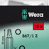 Wera 867 1 Z Torx®-Bits, tx 30 x 25 mm (10 Bits pro Box) – 1 Stück – 05072411001