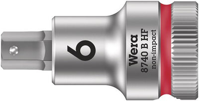 Wera 8740 b hf Innensechskant zyklop Bit-Stecknuss mit 3 8 - Antrieb mit Haltefunktion, 6,0 x 35 mm - 1 Stück - 05003035001