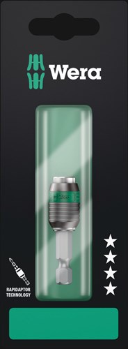 Wera 889 4 1 k Rapidaptor Universal-Bithalter, 1 4 Zoll x 50 mm – 1 Stück – 05073421001