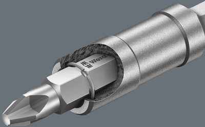 Wera 899 4 1 s Universal-Bithalter mit starkem Klemmring, 1 4 Zoll x 200 mm – 1 Stück – 05160979001